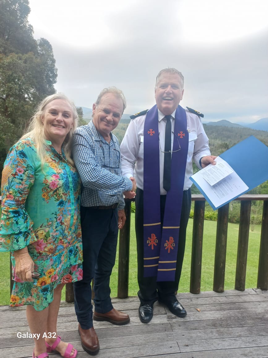 Wedding ceremony by Dr. Gerrit Rademeyer in Malmesbury