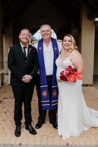 Wedding ceremony by Dr. Gerrit Rademeyer in Malmesbury