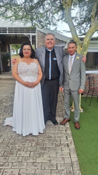 Wedding ceremony by Dr. Gerrit Rademeyer in Malmesbury