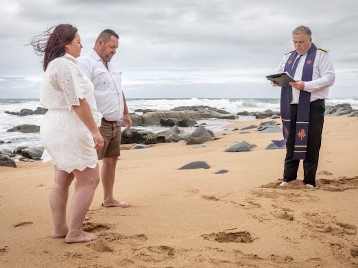 Wedding ceremony by Dr. Gerrit Rademeyer in Malmesbury