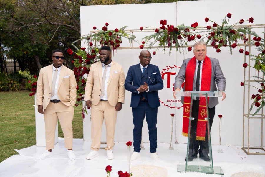 Wedding ceremony by Dr. Gerrit Rademeyer in Malmesbury